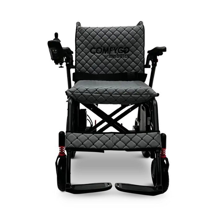 X-7 ComfyGO Lichtgewicht opvouwbare elektrische rolstoel voor reizen met afstandsbediening