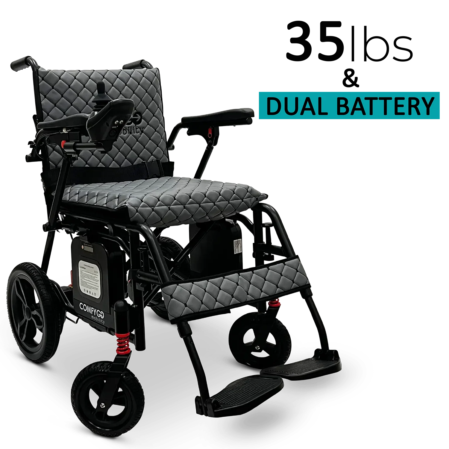 X-7 ComfyGO Lichtgewicht opvouwbare elektrische rolstoel voor reizen met afstandsbediening