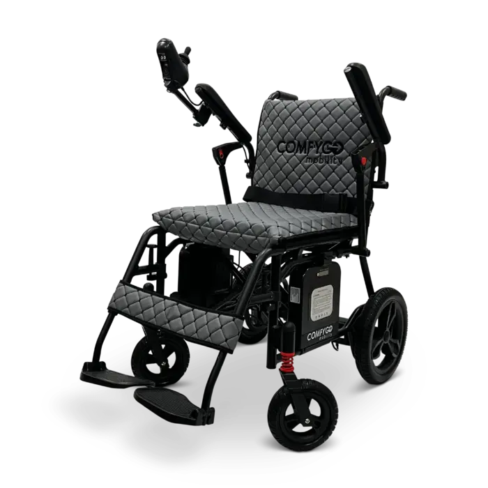 X-7 ComfyGO Lichtgewicht opvouwbare elektrische rolstoel voor reizen met afstandsbediening