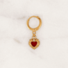 Earring Tiny Bordeaux Heart Earring Tiny Bordeaux Heart