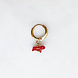 Earring Red Coral Piece Earring Red Coral Piece