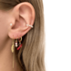 Earring Red Coral Piece Earring Red Coral Piece