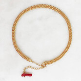 Anklet Small Curb Red