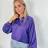 Satin Blouse | Purple Satin Blouse | Purple