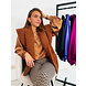 Satin Blouse |Camel Satin Blouse |Camel