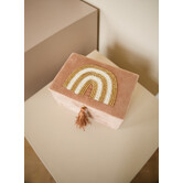 Velvet Box Small With Rainbow In Beads | Terra