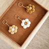 A La Collection Pompon Daisy Keychain | Cream A La Collection Pompon Daisy Keychain | Cream