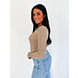 Merel Button Longsleeve | Beige Merel Button Longsleeve | Beige