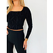 Linsey Glitter Top | Black Linsey Glitter Top | Black
