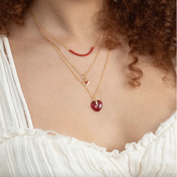 By Nouck Necklace Red Love