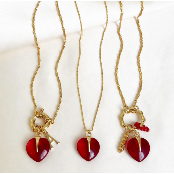 By Nouck Necklace Red Love