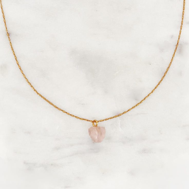 Necklace Rosequartz Stone