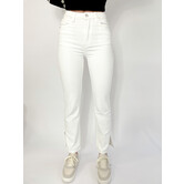 Queen Heart Split Jeans | White