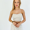 Tracy Stripe Bandeau Top | Beige Tracy Stripe Bandeau Top | Beige