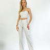 Tracy Stripe Bandeau Top | Beige Tracy Stripe Bandeau Top | Beige