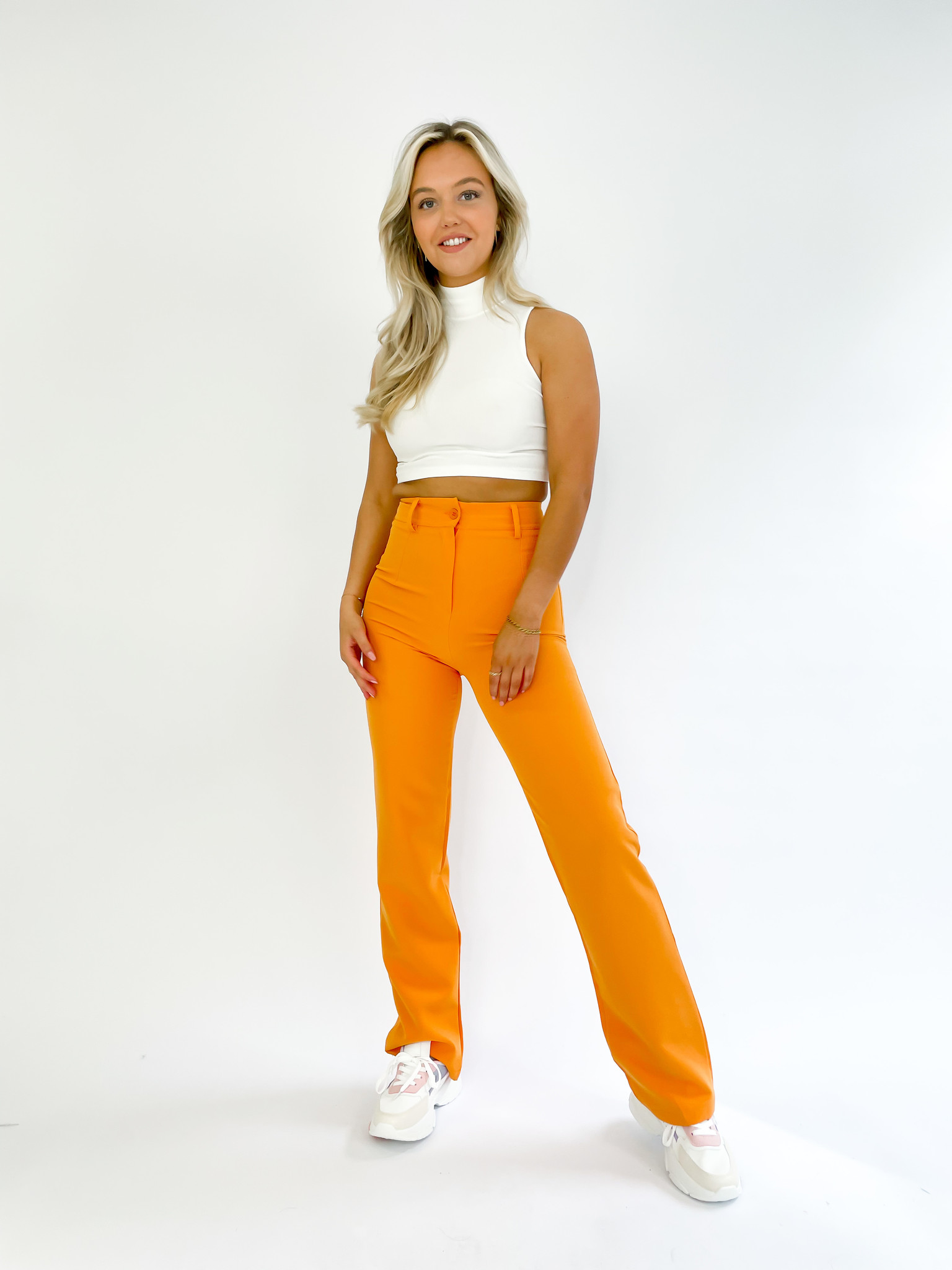 rol weg te verspillen omverwerping Lissa Pantalon Orange | Oranje broek | Winkeltje van Lynn - Winkeltje van  Lynn