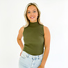 Evy Col Top Long | Army Green Evy Col Top Long | Army Green