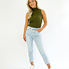 Evy Col Top Long | Army Green Evy Col Top Long | Army Green