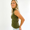 Evy Col Top Long | Army Green Evy Col Top Long | Army Green