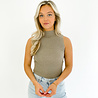 Evy Col Top Long | Taupe Evy Col Top Long | Taupe