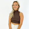 Evy Col Top Short | Brown Evy Col Top Short | Brown