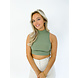 Evy Col Top Short | Army Green Evy Col Top Short | Army Green