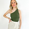 Denise One Shoulder Top | Green Denise One Shoulder Top | Green
