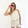 Sara Oneshoulder Top | Beige Sara Oneshoulder Top | Beige