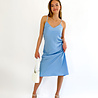 Long Satin Dress | Light Blue Long Satin Dress | Light Blue