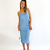 Long Satin Dress | Light Blue Long Satin Dress | Light Blue