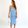 Long Satin Dress | Light Blue Long Satin Dress | Light Blue