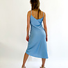 Long Satin Dress | Light Blue Long Satin Dress | Light Blue
