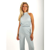 Naomi Lurex Haltertop | Light Blue