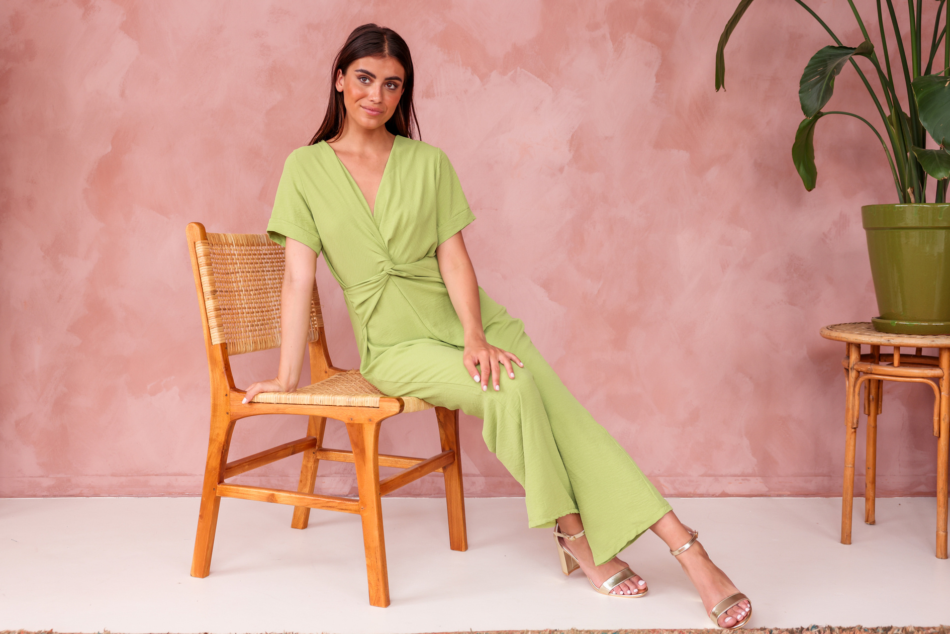 Mona Jumpsuit | Olive Green