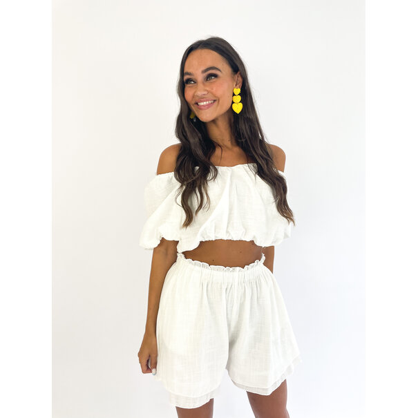 Sara Off Shoulder Top | White