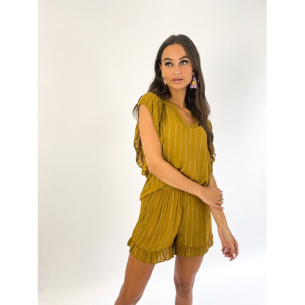 Marly Lurex Top | Yellow