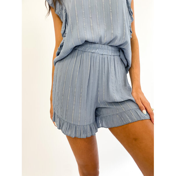 Marly Lurex Short | Blue