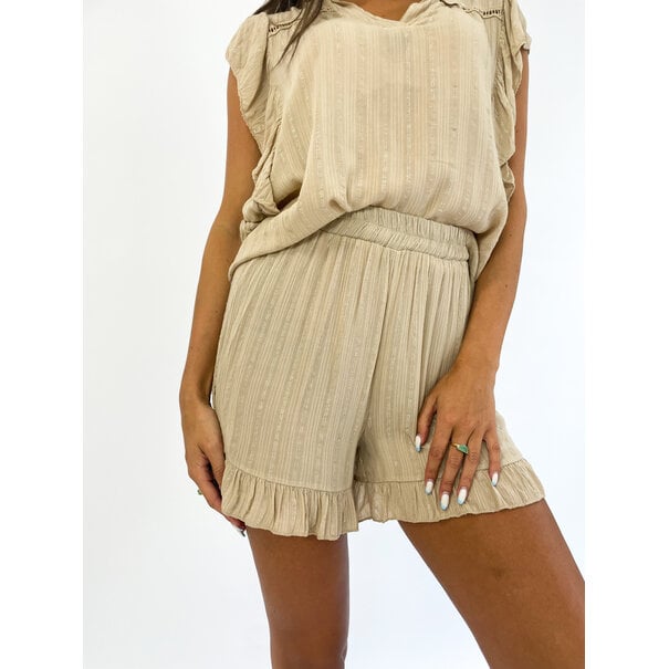 Marly Lurex Short | Beige