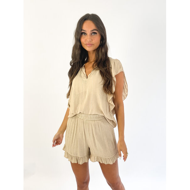 Marly Lurex Short | Beige