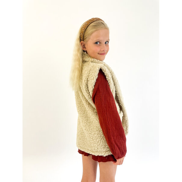 Teddy Gilet Kids | Creme