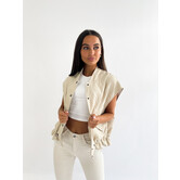 Bomber Gilet | Beige