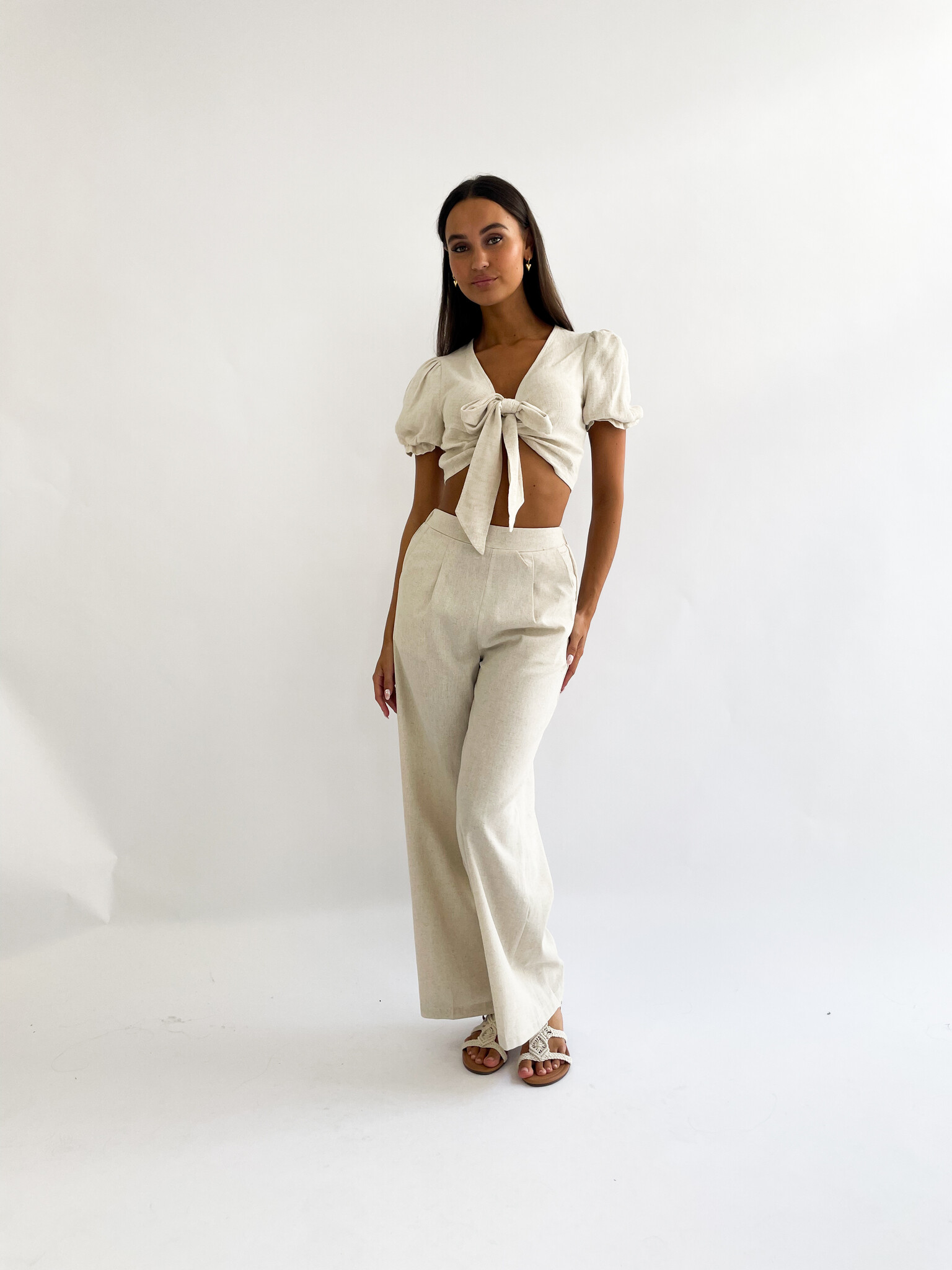 Linnen pantalon beige, Linnen pants