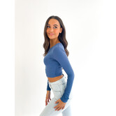 Marit Crop Top | Dark Denim Blue
