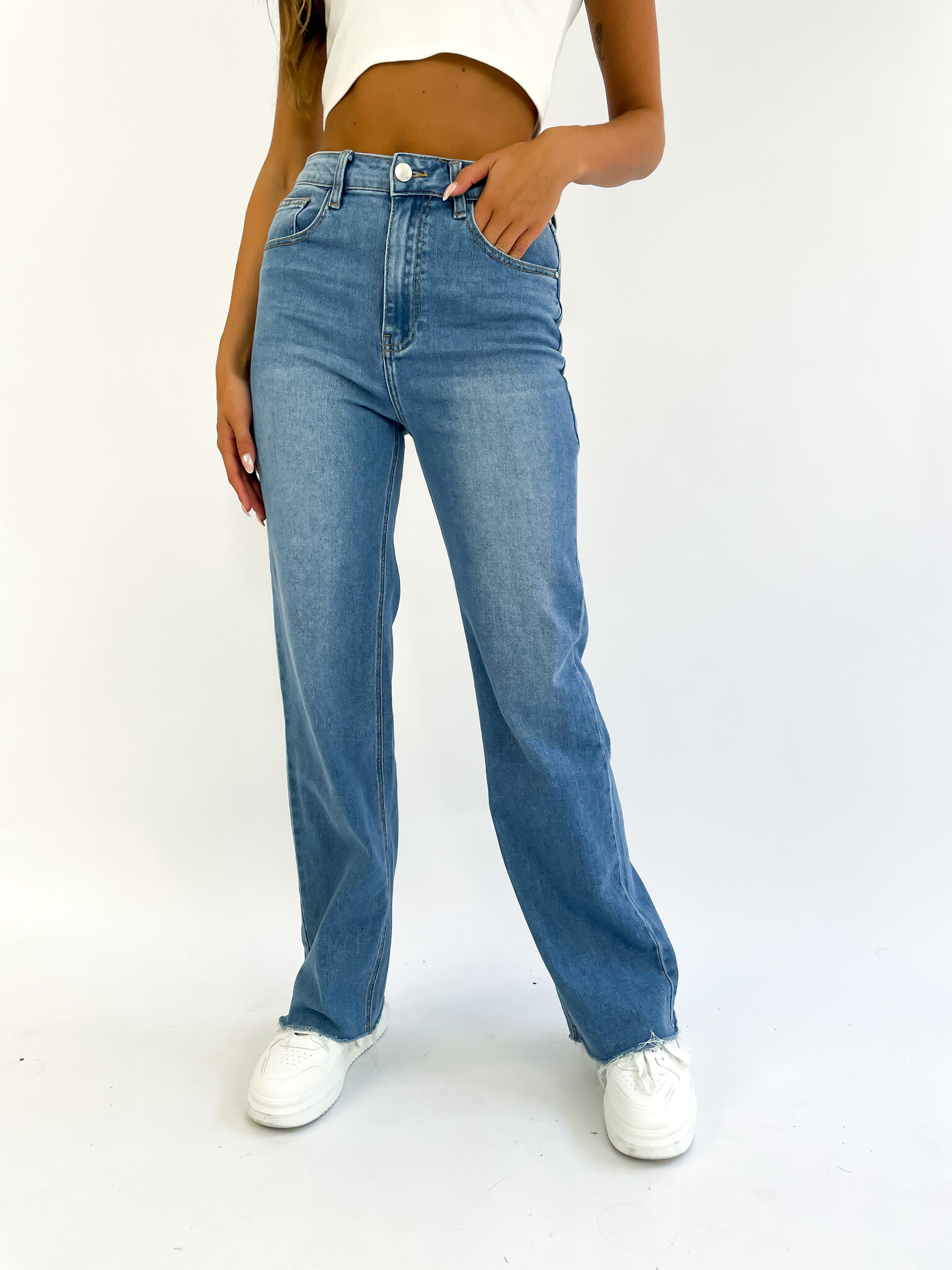 Denim Wide Leg Jeans