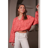 Evy Broderie Blouse | Blush