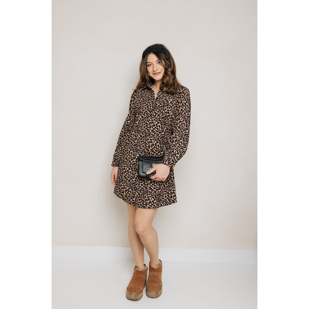 Leopard Blouse Jurk