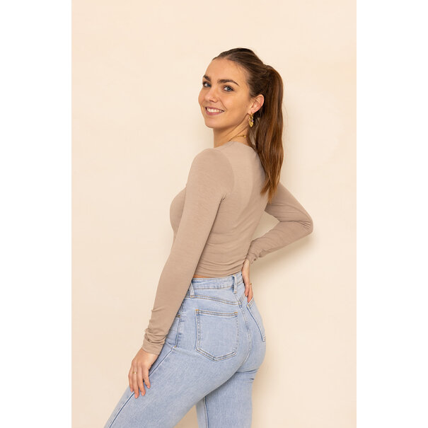 Marit Crop Top | Taupe