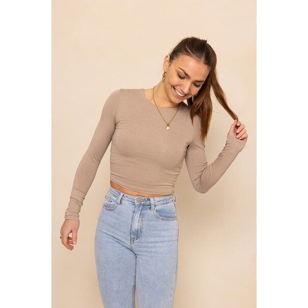 Marit Crop Top | Taupe