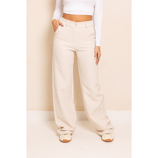 Emma Pantalon Extra Lang | Beige