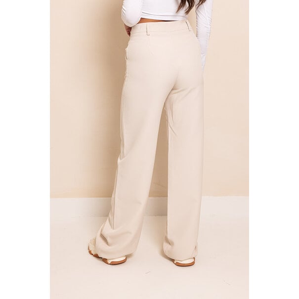 Emma Pantalon Extra Lang | Beige